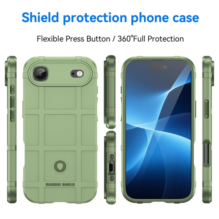 A-One Brand - iPhone Air Mobilskal Grid Design Scratch-Proof Soft TPU - Grön