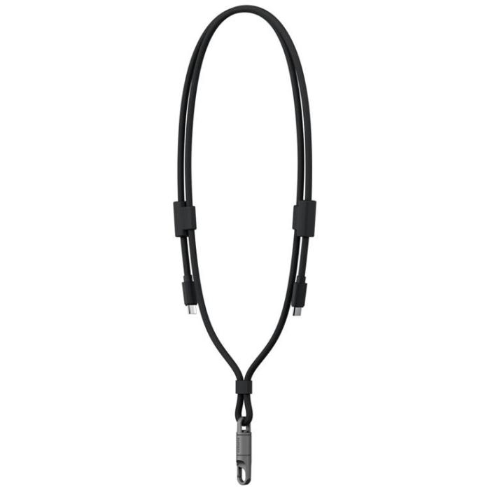 ENERGEA - ENERGEA USB-C till USB-C 240W Kabel 1.5m Lanyard Lasso - Svart