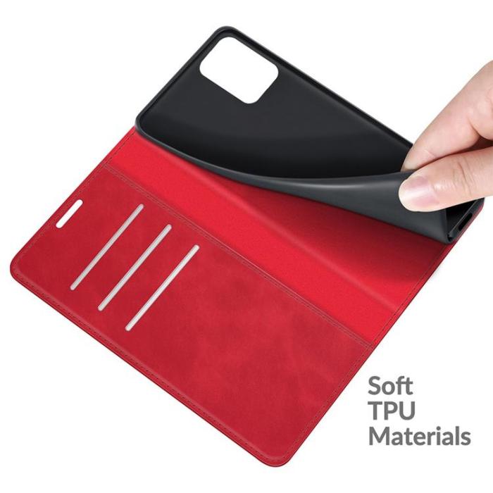 A-One Brand - Skin Touch Läder Fodral Xiaomi 11T / 11T Pro - Röd