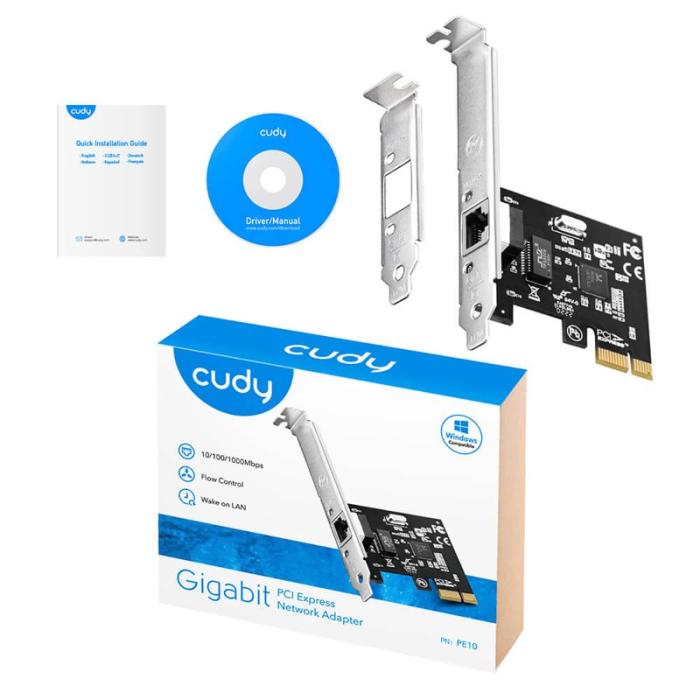 CUDY - CUDY Adapter PCI-E PE25 2.5 Gigabit 1P Low Profile