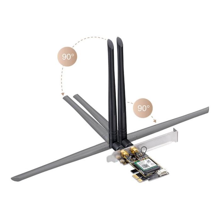 CUDY - CUDY Adapter PCI-E WE3000 AX5400 Wi-Fi 6