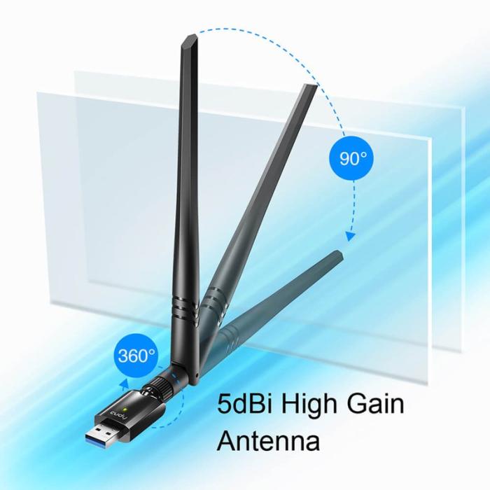 CUDY - CUDY Adapter USB WU1400 AC1300 High Gain