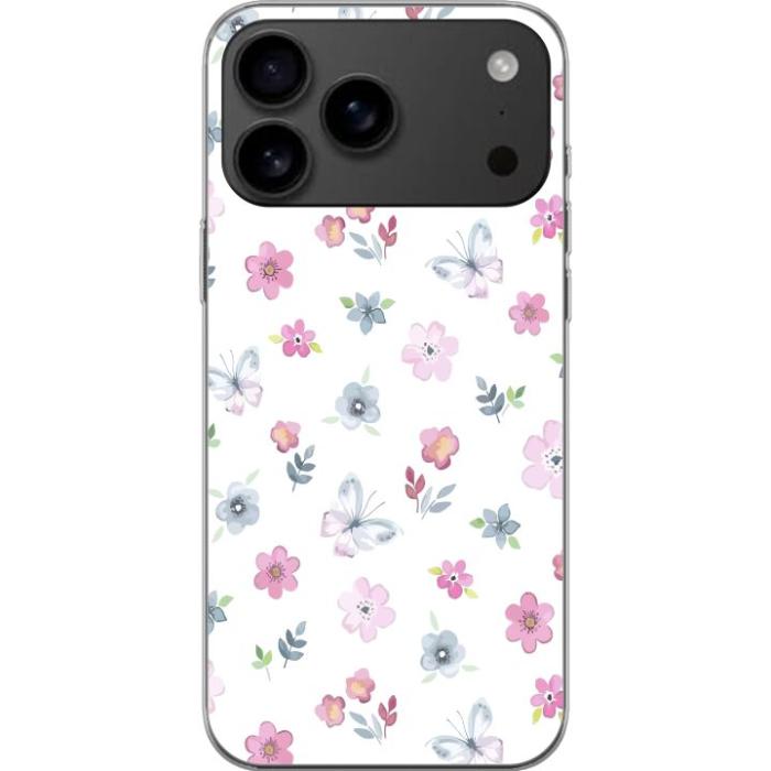 iSecrets - Mobilskal till Apple Apple iPhone 17 Pro Max med Blommor och fjärillar
