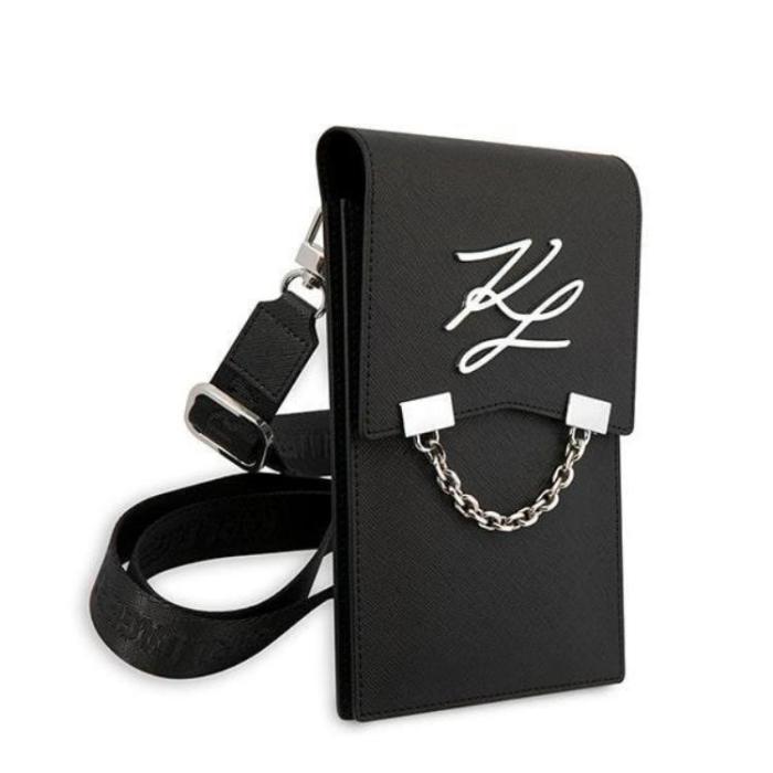 UTGATT1 - Karl Lagerfeld Halsbandsfodral Autograph Chain - Svart