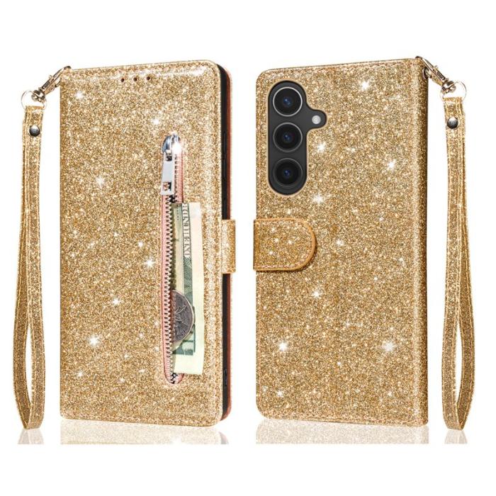 OEM - Mobilfodral för Samsung Galaxy S26 Plus Kickstand Konstläder - Guld