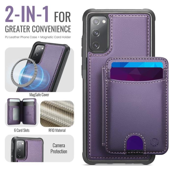 OEM - JEEHOOD Samsung Galaxy S20 FE Fodral Konstläder - Lila