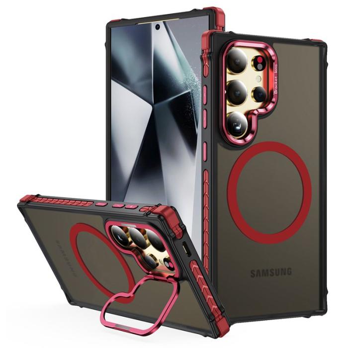 OEM - Mobilskal för Samsung Galaxy S26 Ultra Kickstand Magnetiskt - Röd