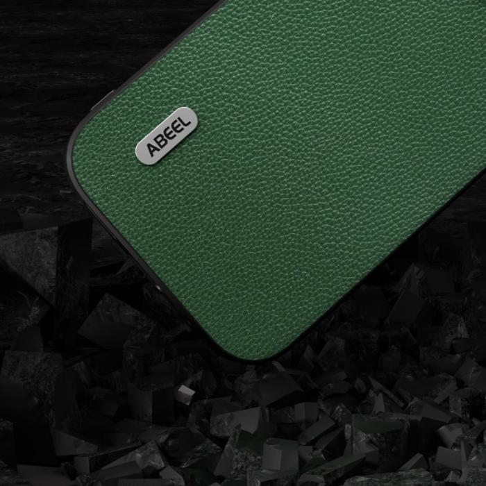 ABEEL - ABEEL Mobilskal till iPhone 14 Plus Äkta Läder Grön