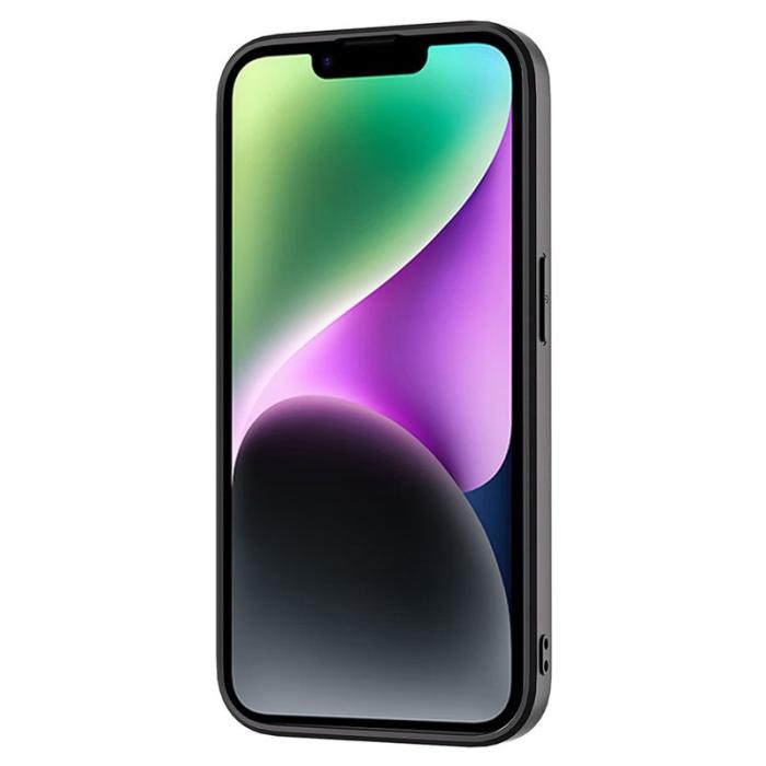 ABEEL - ABEEL Mobilskal till iPhone 14 Plus PU Läder Leopard Textur Champagne Guld
