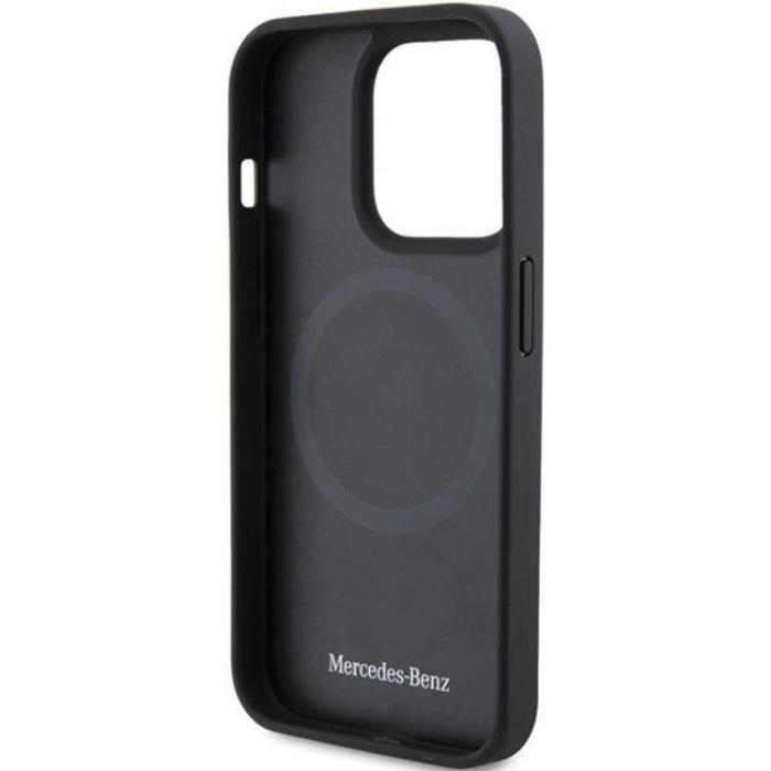 Mercedes - Mercedes iPhone 15 Pro Mobilskal Magsafe Smooth Läder - Svart
