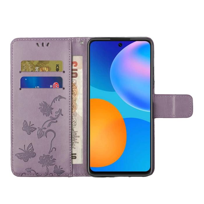 UTGATT - Butterfly Plånboksfodral Galaxy A72 5G - Lila
