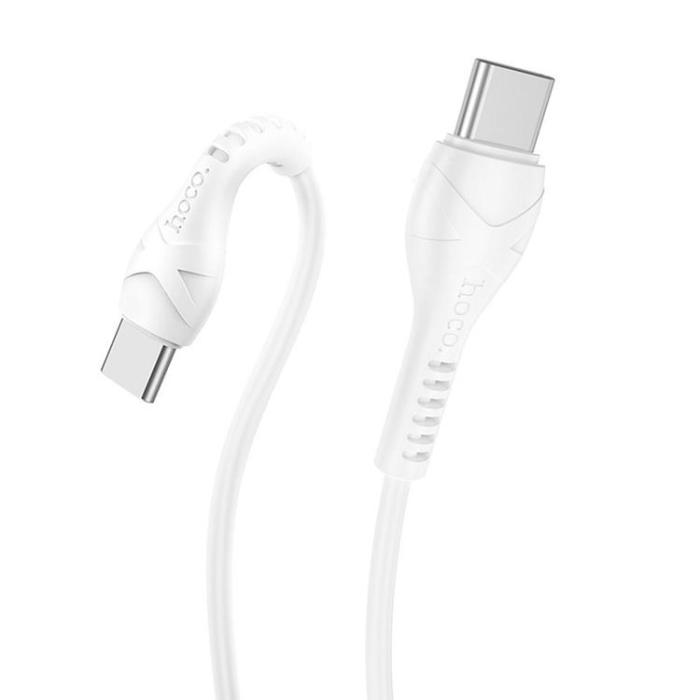 Hoco - Hoco USB-C Till USB-C Kabel 60W 1m - Vit