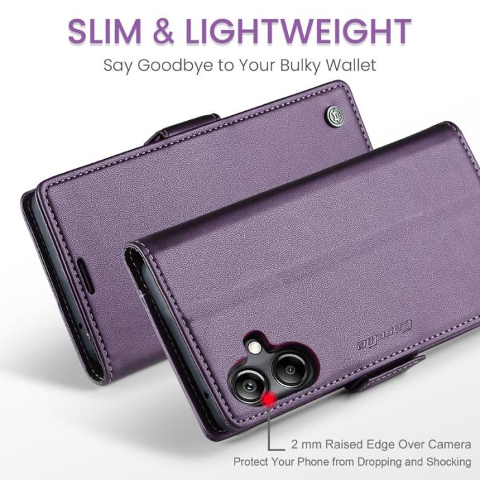 Caseme - CASEME Plånboksfodral Konstläder för Samsung Galaxy A06 4G - Lila