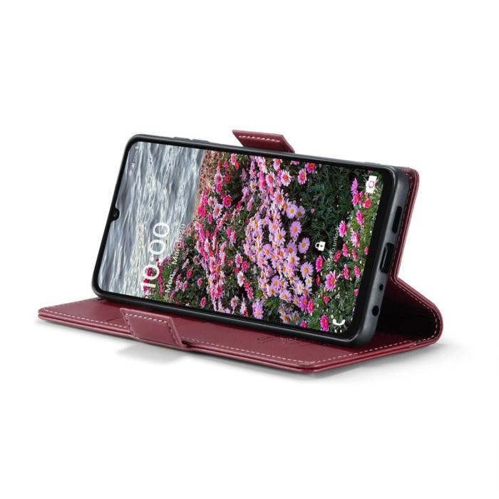Caseme - CASEME Plånboksfodral Konstläder för Samsung Galaxy A06 4G - Röd