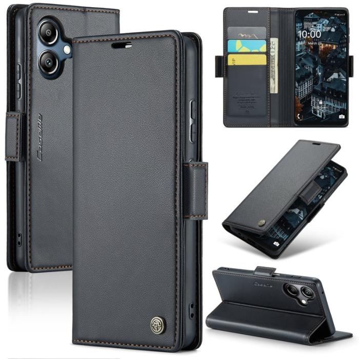 Caseme - CASEME Plånboksfodral Konstläder för Samsung Galaxy A06 4G - Svart
