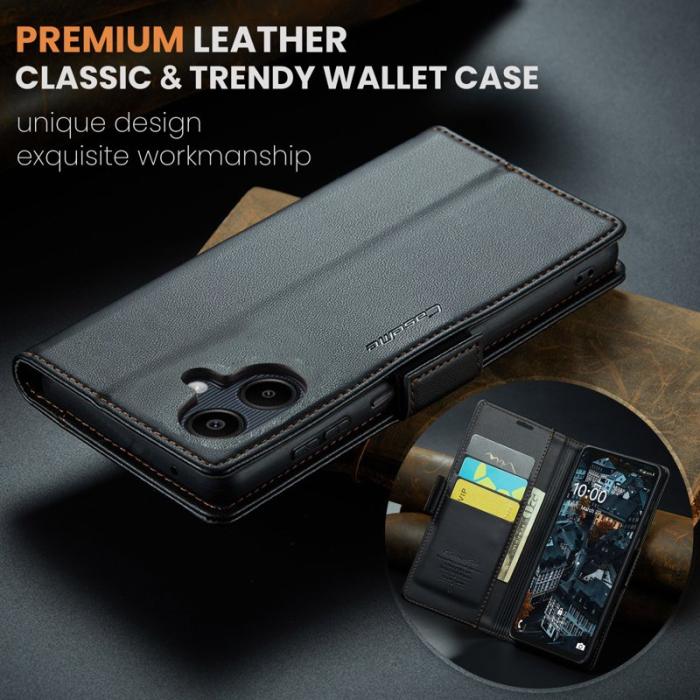 Caseme - CASEME Plånboksfodral Konstläder för Samsung Galaxy A06 4G - Svart