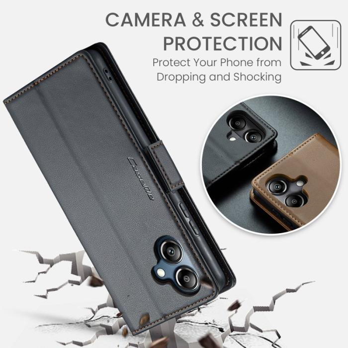 Caseme - CASEME Plånboksfodral Konstläder för Samsung Galaxy A06 4G - Svart