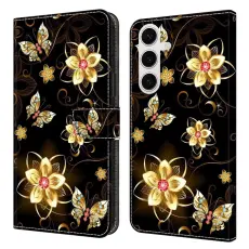 OEM - Samsung Galaxy S26 Pl&aring;nboksfodral M&ouml;nstertryck Konstl&auml;der Flip St&auml;ll - Svart