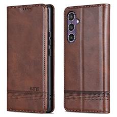 AZNS - AZNS Samsung Galaxy A36 5G Pl&aring;nboksfodral Konstl&auml;der - Brun
