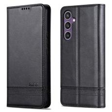 AZNS - AZNS Samsung Galaxy A36 5G Pl&aring;nboksfodral Konstl&auml;der - Svart