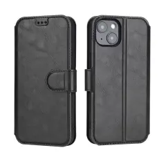 Boom of Sweden - BOOM iPhone 14 Plus Pl&aring;nboksfodral Calfskin - Svart