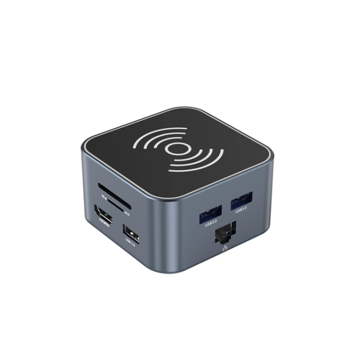 Wozinsky - Wozinsky 12in1 USB-C HUB med Trådlös Laddning med 15 cm kabel