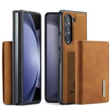 DG.MING - DG.MING Magnetiskt Avtagbart Pl&aring;nboksfodral Samsung Galaxy Z Fold5 Brun