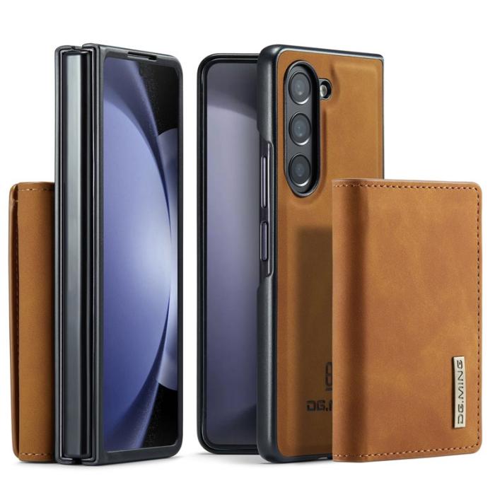 DG.MING - DG.MING Magnetiskt Avtagbart Plånboksfodral Samsung Galaxy Z Fold5 Brun