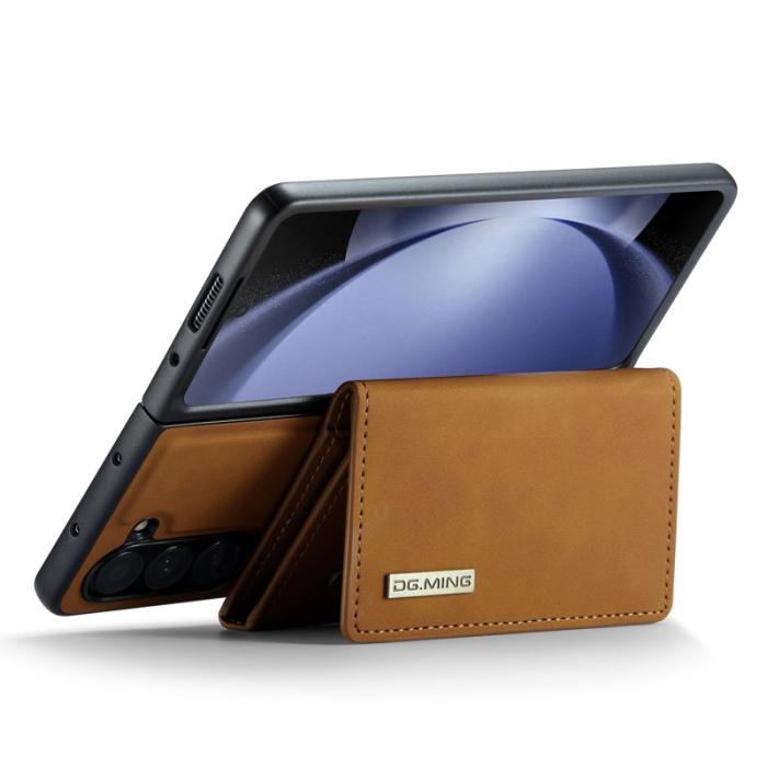 DG.MING - DG.MING Magnetiskt Avtagbart Plånboksfodral Samsung Galaxy Z Fold5 Brun