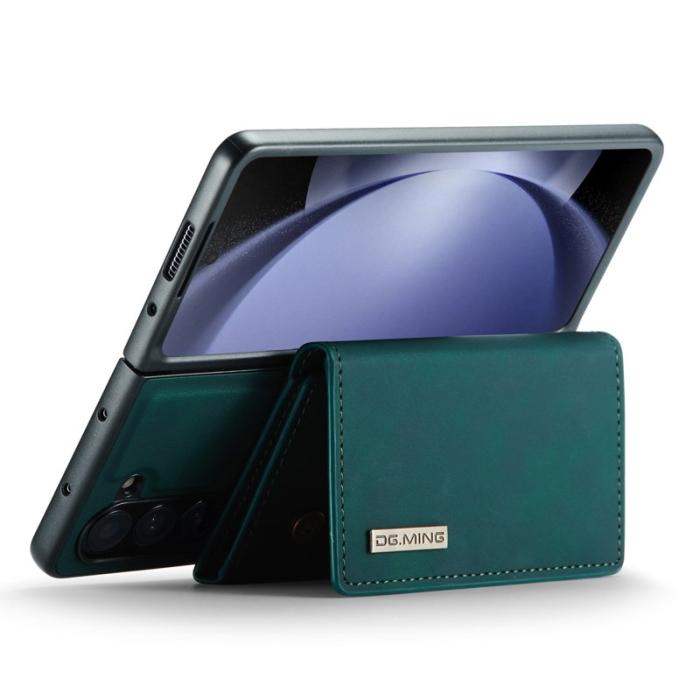DG.MING - DG.MING Magnetiskt Avtagbart Plånboksfodral Samsung Galaxy Z Fold5 Grön
