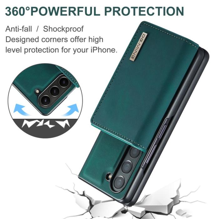 DG.MING - DG.MING Magnetiskt Avtagbart Plånboksfodral Samsung Galaxy Z Fold5 Grön