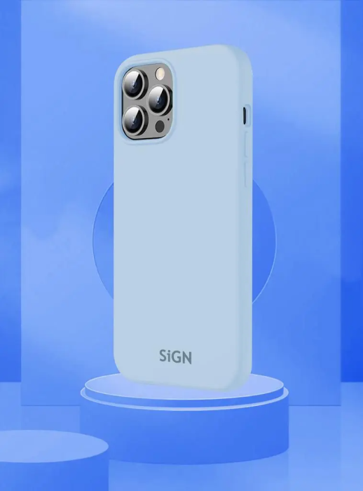 SiGN - SiGN iPhone 14 Pro Max Skal Liquid Silicone - Safir blå