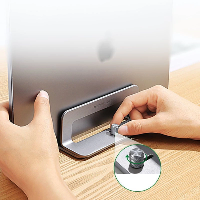 Ugreen - Ugreen Vertikalt Stativhållarställ för MacBook Laptop Tablet - Silver