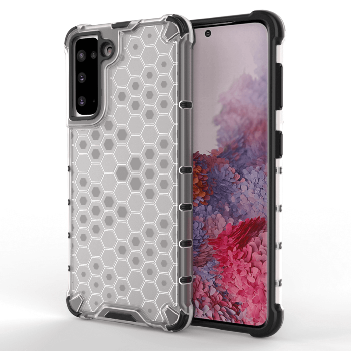 UTGATT1 - Honeycomb Armor Skal till Samsung Galaxy S21 5G transparent