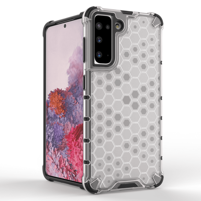 UTGATT1 - Honeycomb Armor Skal till Samsung Galaxy S21 5G transparent