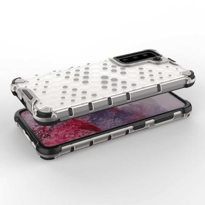 UTGATT1 - Honeycomb Armor Skal till Samsung Galaxy S21 5G transparent