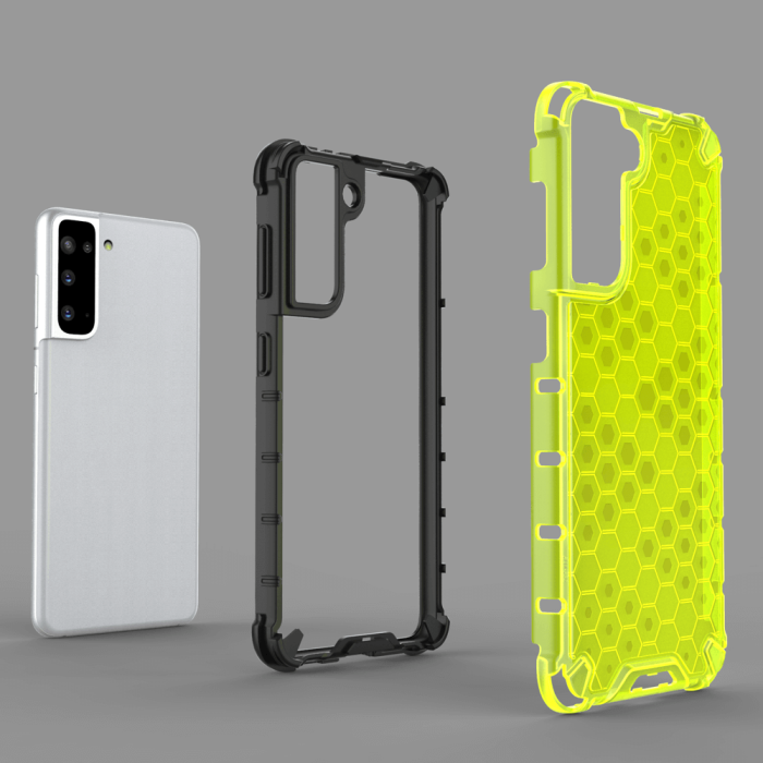 UTGATT1 - Honeycomb Armor Skal till Samsung Galaxy S21 5G transparent
