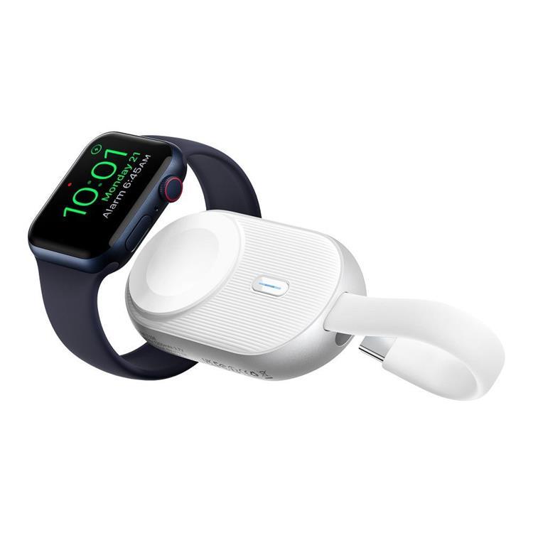 Forcell Mini Powerbank för Apple Watch 1200 mAh 2.5W F-Energy - Vit | 505295 | AlltMobil