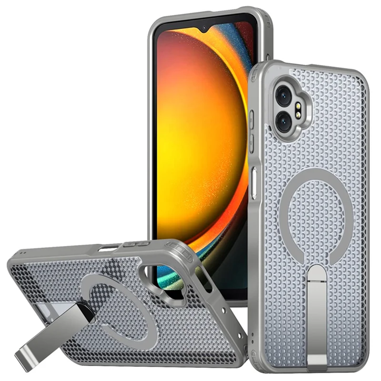 Mobilskal till Galaxy XCover 7 Pro Magsafe Grid Texture (Titangrå) | 2353 | AlltMobil