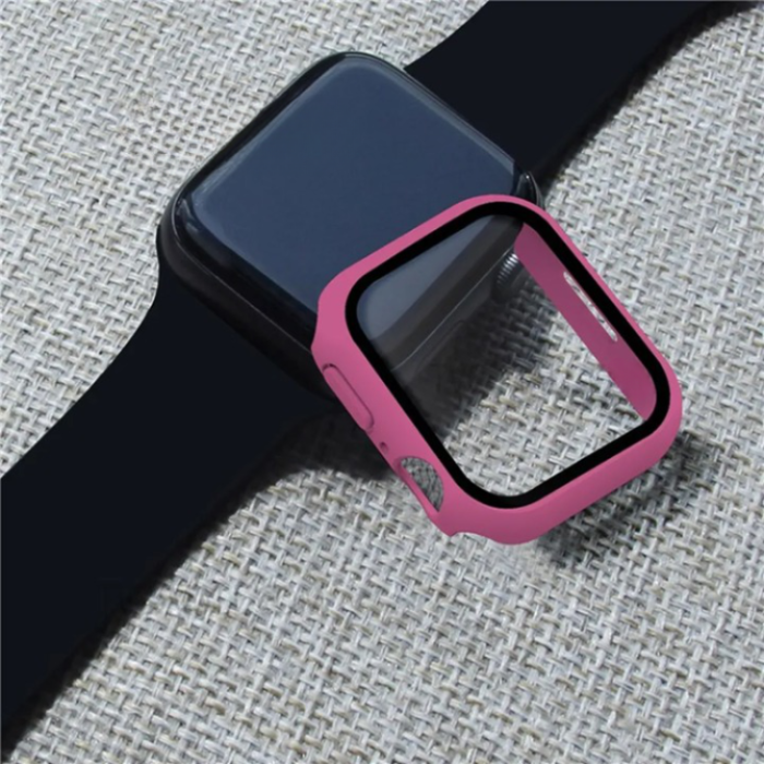 OEM - 2-i-1 Skal med Hädat glas Apple Watch 7/8 (45mm) - Rosa