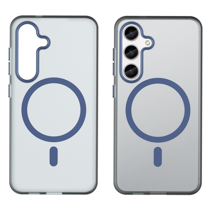 A-One Brand - Galaxy S25 Plus/S24 Plus Mobilskal MagSafe Frost - Mörkblå