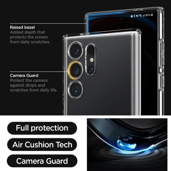 Spigen - Spigen Galaxy S24 Ultra Mobilskal Ultra Hybrid S - Crystal Clear