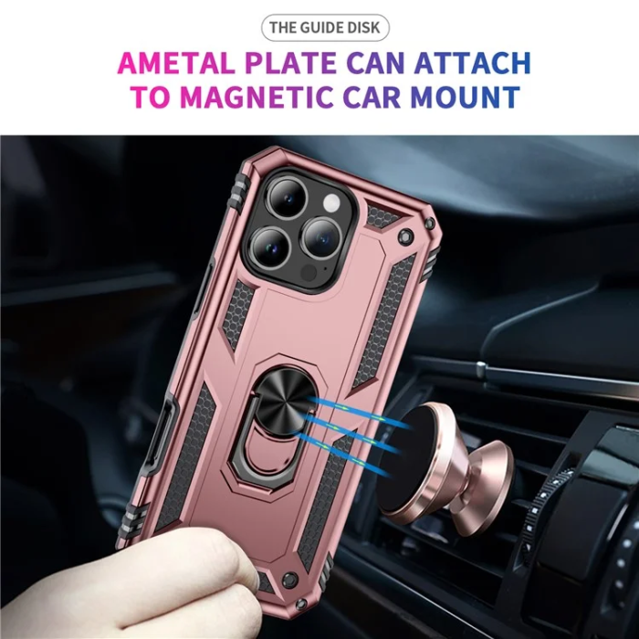 A-One Brand - iPhone 16 Pro Mobilskal med Kickstand - Roséguld