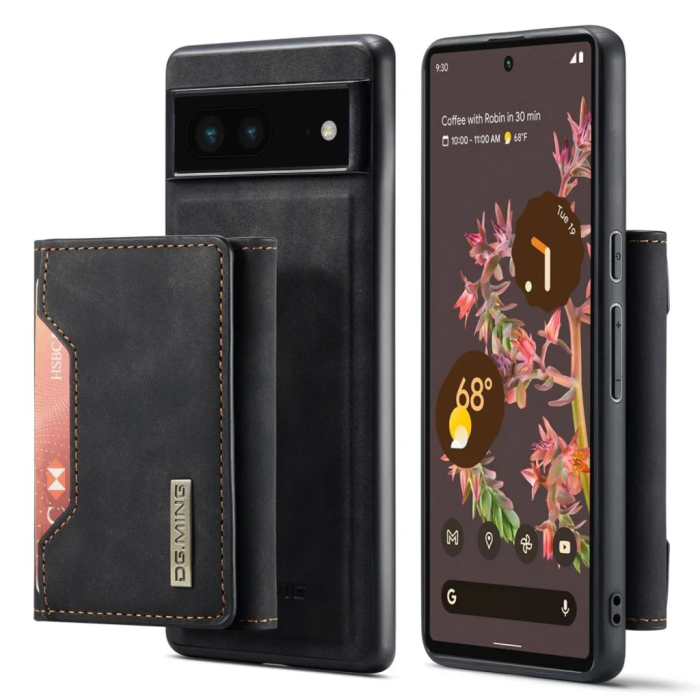 UTGATT1 - DG.MING Google Pixel 7 Plånboksfodral M2 2IN1 - Svart