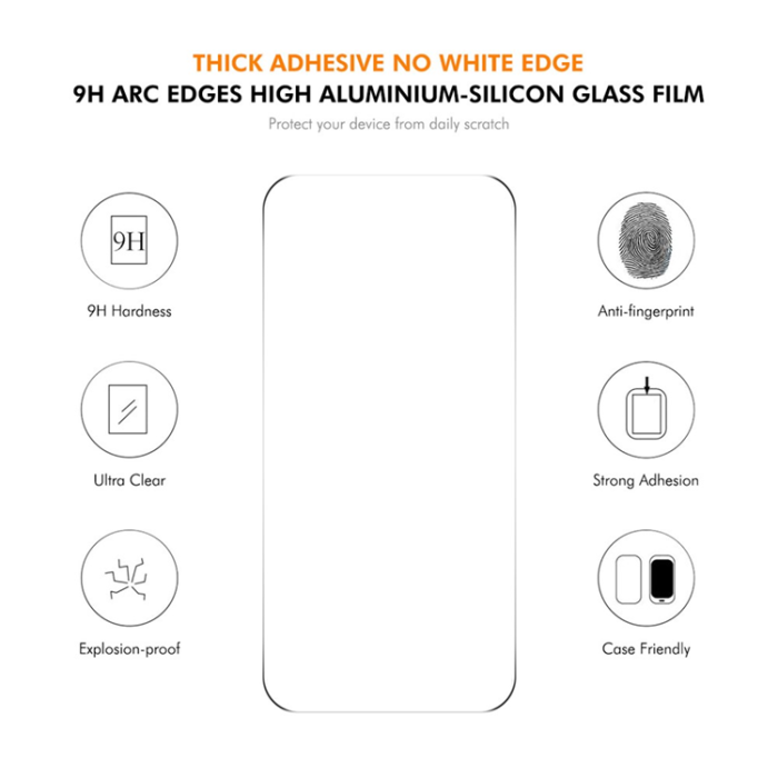 ENKAY - ENKAY iPhone Air Mobilskal MagSafe med 9H Härdat Glas - Vit