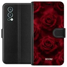 iSecrets - Pl&aring;nboksfodral till OnePlus Nord 2 5G med Crimson Rose