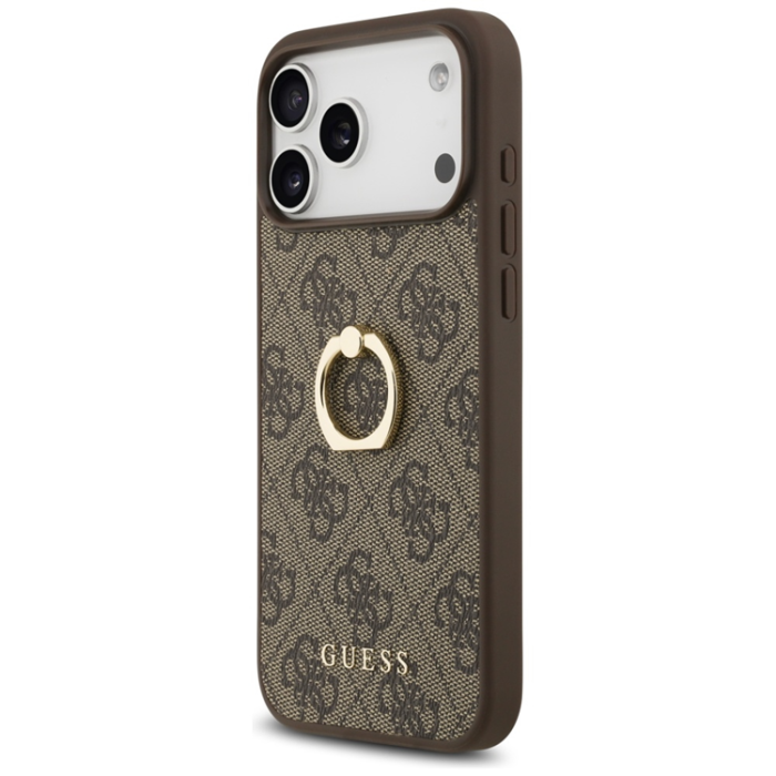 Guess - Guess iPhone 17 Pro Max Mobilskal Ringställ - Brun