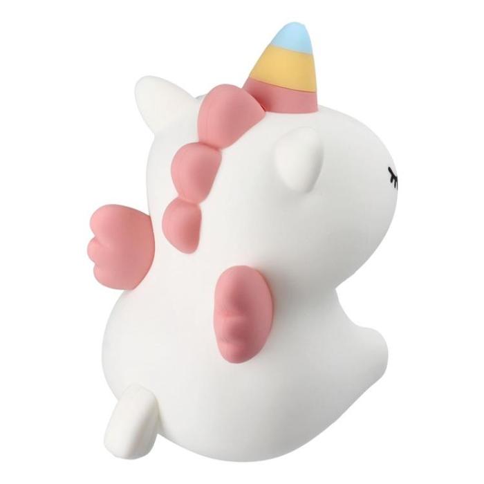 OEM - LED Nattlampa Tryck Unicorn Art Deco - Vit