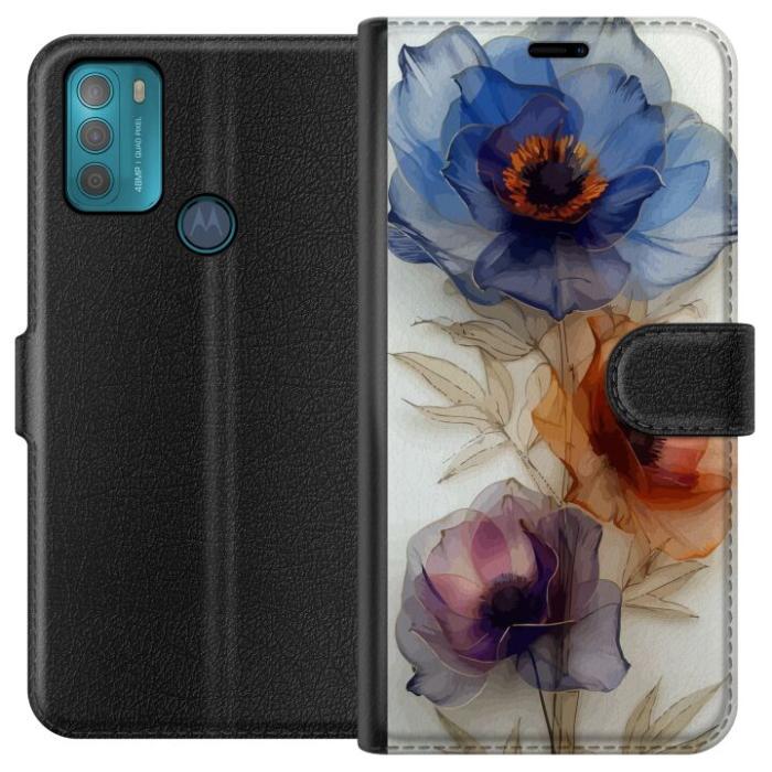 iSecrets - Plånboksfodral till Motorola Moto G50 med Silkesblommor