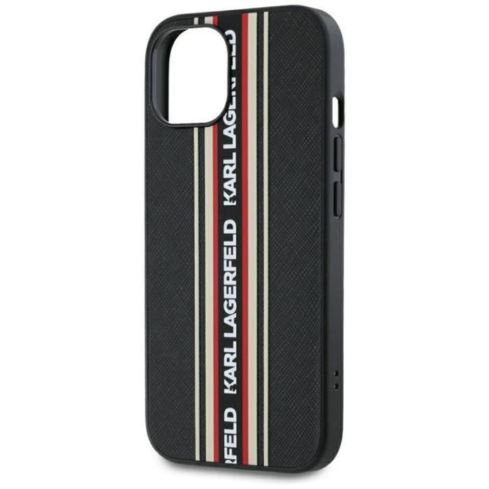 KARL LAGERFELD - Karl Lagerfeld Mobilskal till iPhone 15 Athleisure Stripes Cord - Röd